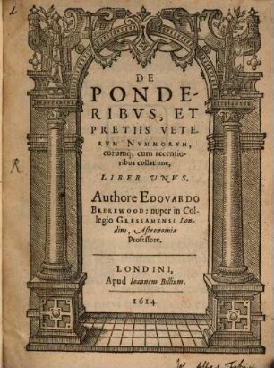 De ponderibus et pretiis veterum nummorum