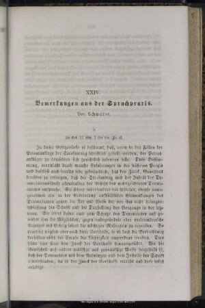 XXIV. Bemerkungen aus der Spruchpraxis