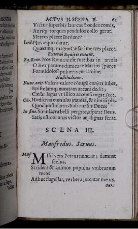 Scena III. Manfredus. Servus