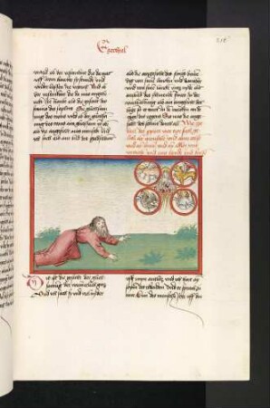Ezechiel sieht die Symbole der Evangelisten
