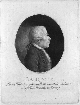 Ernst Gottfried Baldinger (1738-1804), 1786-1804 Professor der Medizin in Marburg