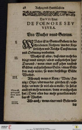 Der VII. Titul