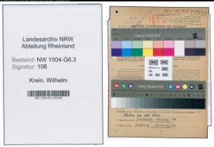 Entnazifizierung Wilhelm Krein , geb. 30.12.1900 (Arbeiter)