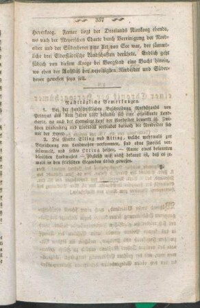 Nachträgliche Bemerkungen.