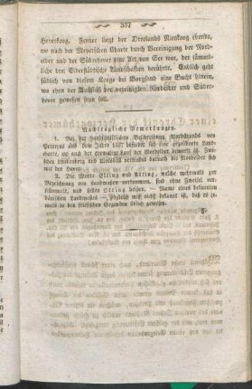 Nachträgliche Bemerkungen.