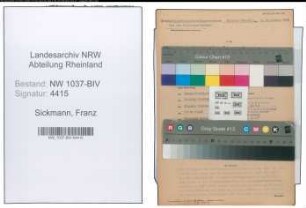 Entnazifizierung Franz Sickmann , geb. 01.08.1900 (Postsekretaer)