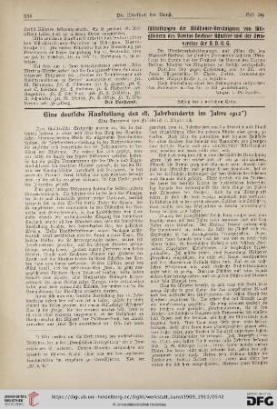 Eine deutsche Ausstellung des 18. Jahrhunderts im Jahre 1912