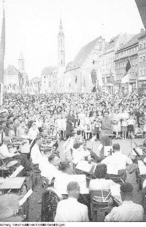 Görlitz, Radrennen Internationale Friedensfahrt, Kulturveranstaltung anlässlich der Friedensfahrt, 4. Mai 1952
