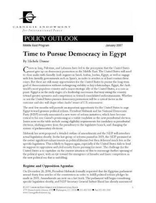 Time to pursue democracy in Egypt
