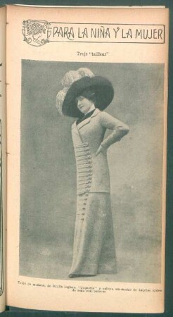 Traje "tailleur" - [Fotografía] : Para la niña y la mujer