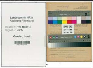 Entnazifizierung Josef Grueter , geb. 28.08.1917 (Verwaltungsangestellter)