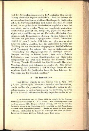 2. Die Immunitäten.