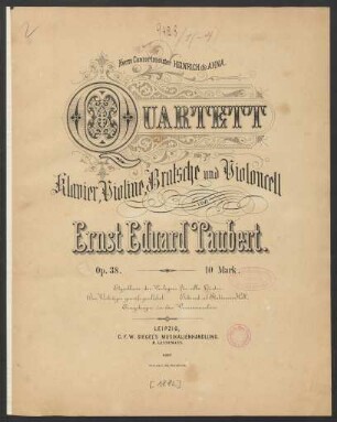 Quartett für Klavier, Violine, Bratsche und Violoncell op. 38