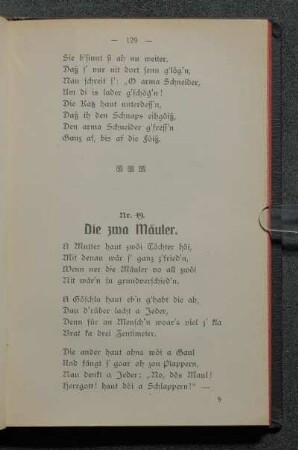 Nr. 49. Die zwa Mäuler.