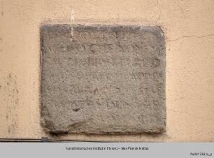 Inschrift der "Signori Otto di Guardia e Balia della città di Firenze"
