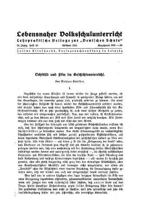 Lichtbild und Film im Geschichtsunterricht