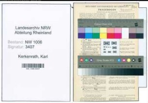 Entnazifizierung Karl Kerkenrath , geb. 19.04.1898 (Schneider)