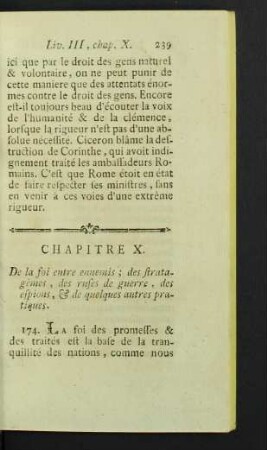 Chapitre X. De la foi entre ennemis