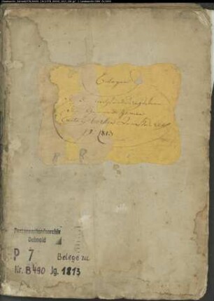 Belegakte zum Heiratsregister 1813 der Munizipalität Gemen (H 1810)
