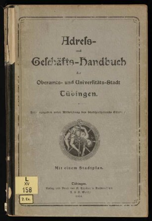 Amtliches Adreßbuch von Stadt und Bezirk Tübingen