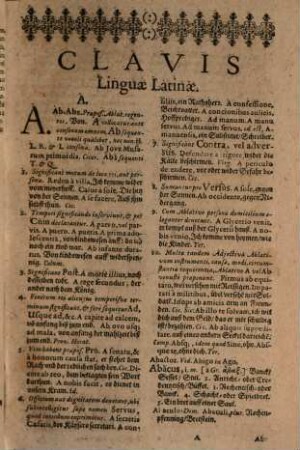 Clavis linguae latinae