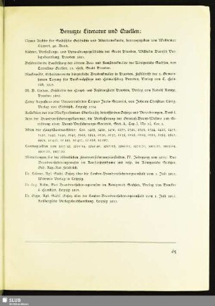 Benutzte Literatur und Quellen