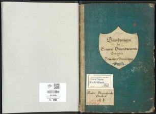 Verordnungen des Generalgouvernements betr. die Domänenverwaltung