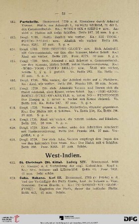 West-Indien (Nr. 622-633)