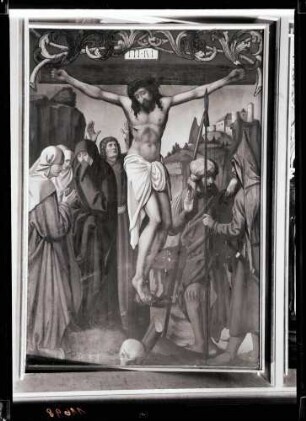 Bergkirche; Nördlicher Seitenflügelaltar, Kreuzigungsgruppe