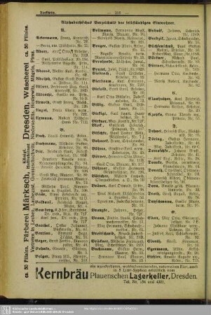 Einwohnerverzeichnis : Alphabetisches Verzeichnis der selbständigen Einwohner