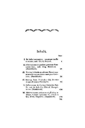 Inhalt : des Dritten Bandes, zweites Stück 1795