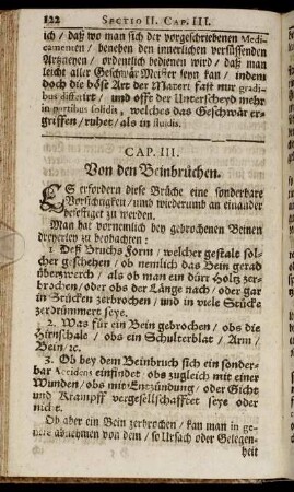 Cap. III. Von den Beinbrüchen.