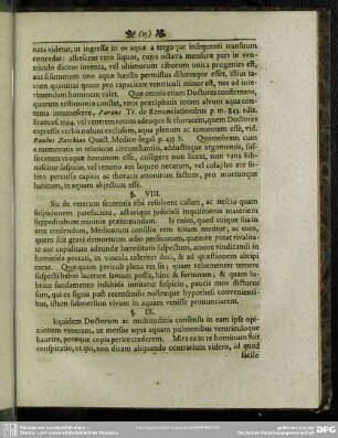 VIII. Iudex in inquisitione praesumti homicidii Medicorum sequitur iudicium