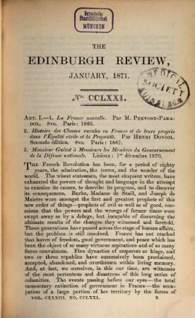 The Edinburgh review, or critical journal, 133. 1871