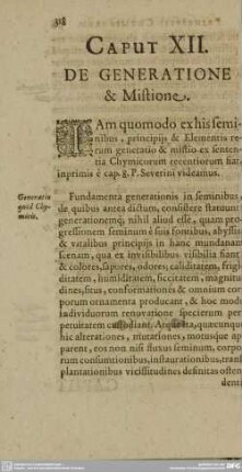 CAPUT XII. DE GENERATIONE & MISTIONE.