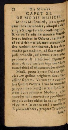 Caput XI. De Modis Musicis.