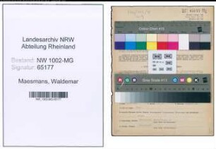 Entnazifizierung Waldemar Maesmans , geb. 04.11.1912 (Kellner)