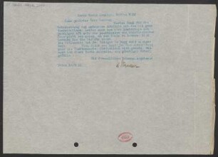 Brief an Erwin Lendvai : 16.02.1910