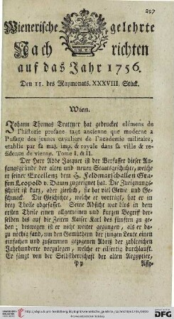 Den 11. des Maymonats. XXXIII. Stück