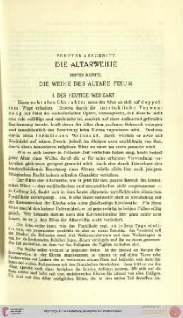 Die Altarweihe - Die Weihe des altare fixum