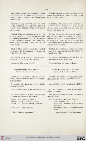 412-413 Vorstands-Sitzung am 17. Juni 1897 / Séance du Comité du 17 juin 1897