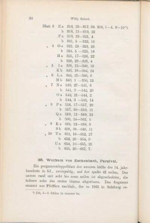 38. Wolfram von Eschenbach, Parzival.