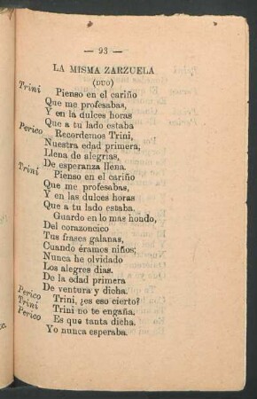 La misma zarzuela : Dúo