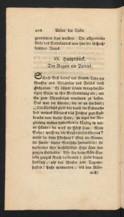 IX. Hauptstück. Der Regent ein Patriot.