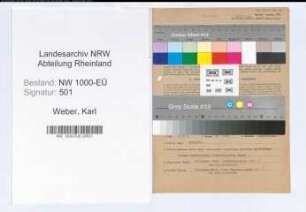 Entnazifizierung Karl Weber, geb. 15.03.1894 (Baecker)