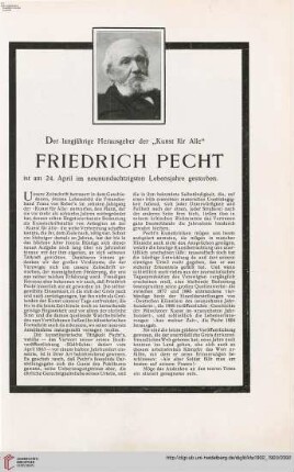 Nachruf Friedrich Pecht