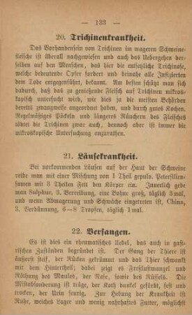 20. Trichinenkrankheit
