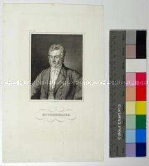 Porträt des Rechtswissenschaftlers und Politikers Carl Joseph Anton Mittermaier - Blatt Nr. 1016 aus Meyers Conversationslexikon