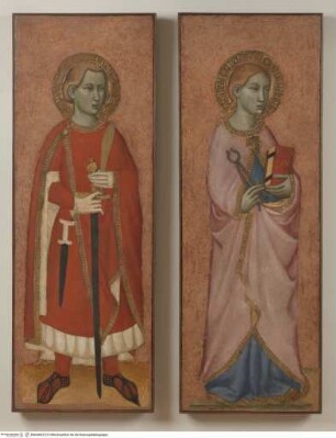 Pendants mit den heiligen Georg und Agatha