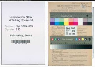Entnazifizierung Emma Heinzerling , geb. 24.03.1899 (Berufsberaterin)